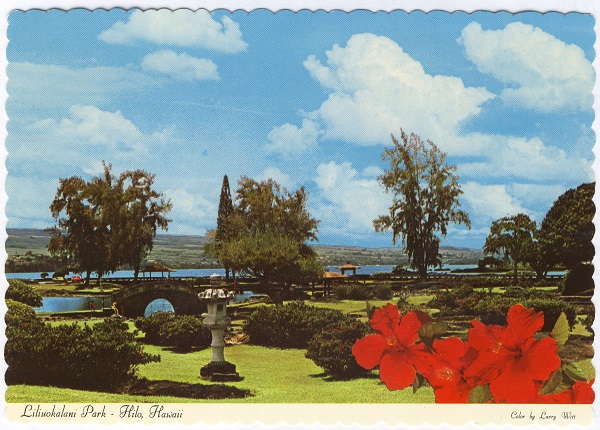 Liliuokalani Park Hilo Hawaii Stone Lanterns Postcard