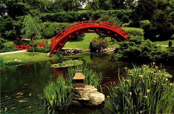 Moon Bridge Japanese Garden The Huntington Gardens Postcard